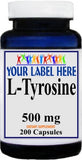 Private Label L-Tyrosine 500mg 200caps Private Label 12,100,500 Bottle Price