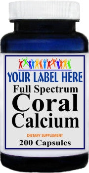 Private Label Full Spectrum Coral Calcium 200caps Private Label 12,100,500 Bottle Price