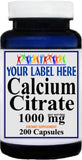 Private Label Calcium Citrate 1000mg 200caps Private Label 12,100,500 Bottle Price