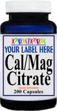Private Label Calcium and Magnesium Citrate 500mg/250mg 200caps Private Label 12,100,500 Bottle Price