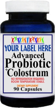 Private Label Advanced Probiotic + Colostrum 90caps Private Label 12,100,500 Bottle Price