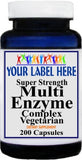Private Label Super Strength Multi-Enzyme Complex 200caps Private Label 12,100,500 Bottle Price