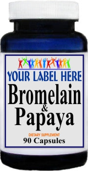 Private Label Bromelain and Papaya 500mg/500mg 90caps Private Label 12,100,500 Bottle Price