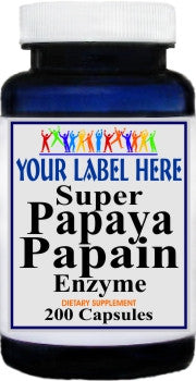 Private Label Super Papaya Papain Enzyme 900mg 200caps Private Label 12,100,500 Bottle Price
