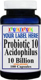 Private Label Probiotic 10 2000mg 100caps or 200caps Private Label 12,100,500 Bottle Price