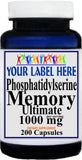 Private Label Phosphatidylserine 1000mg 100caps or 200caps Private Label 12,100,500 Bottle Price