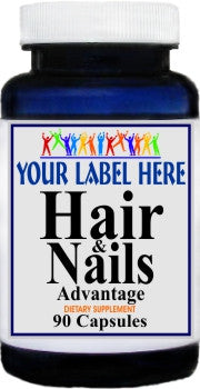 Private Label Hair & Nails Advantage 90caps Private Label 12,100,500 Bottle Price
