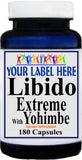 Private Label Libido Extreme with Yohimbe 180caps Private Label 12,100,500 Bottle Price